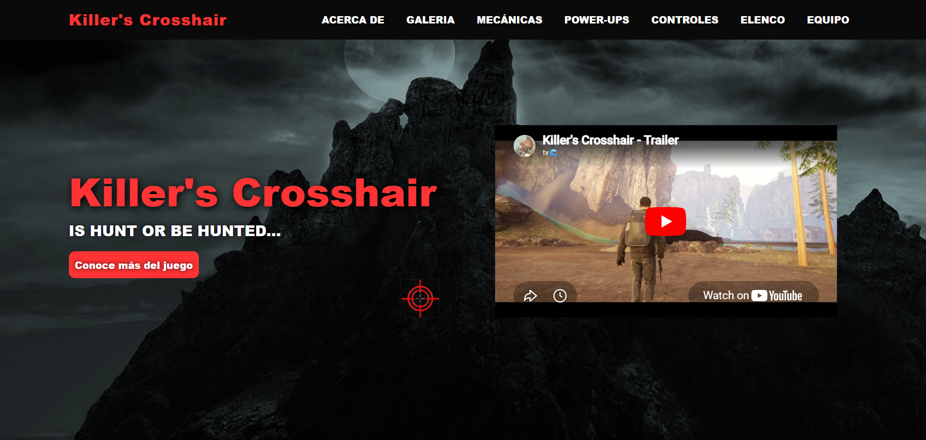 Proyecto 'Página para videojuego Killer's Crosshair'